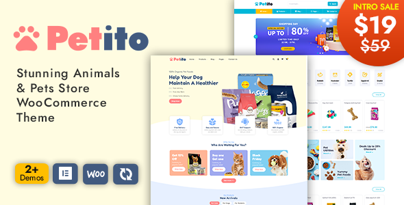 Petito – Animals and Pets Store WooCommerce Theme
