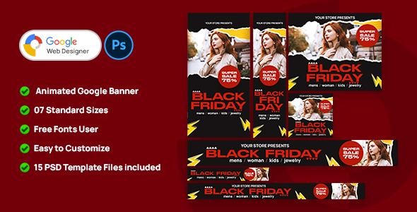 HTML Banners - Black Friday Sale Template