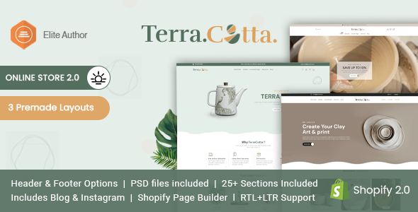 Terracotta - Ceramics & Pottery Decor Shopify Theme