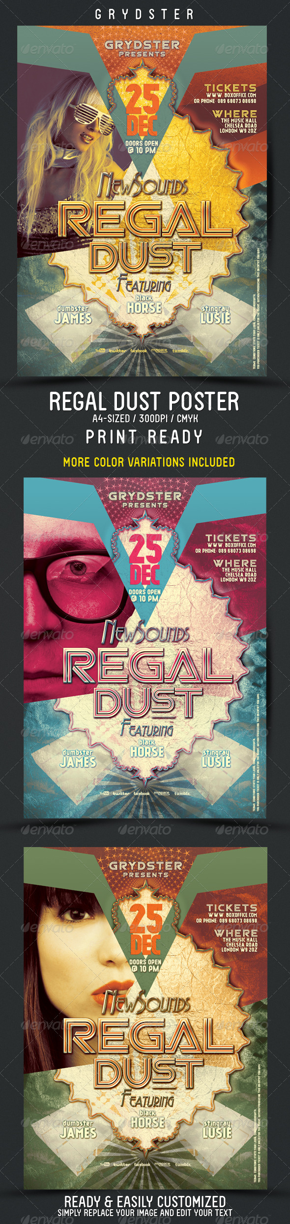 Regal Dust Flyer - Poster - Clubs & Parties Events