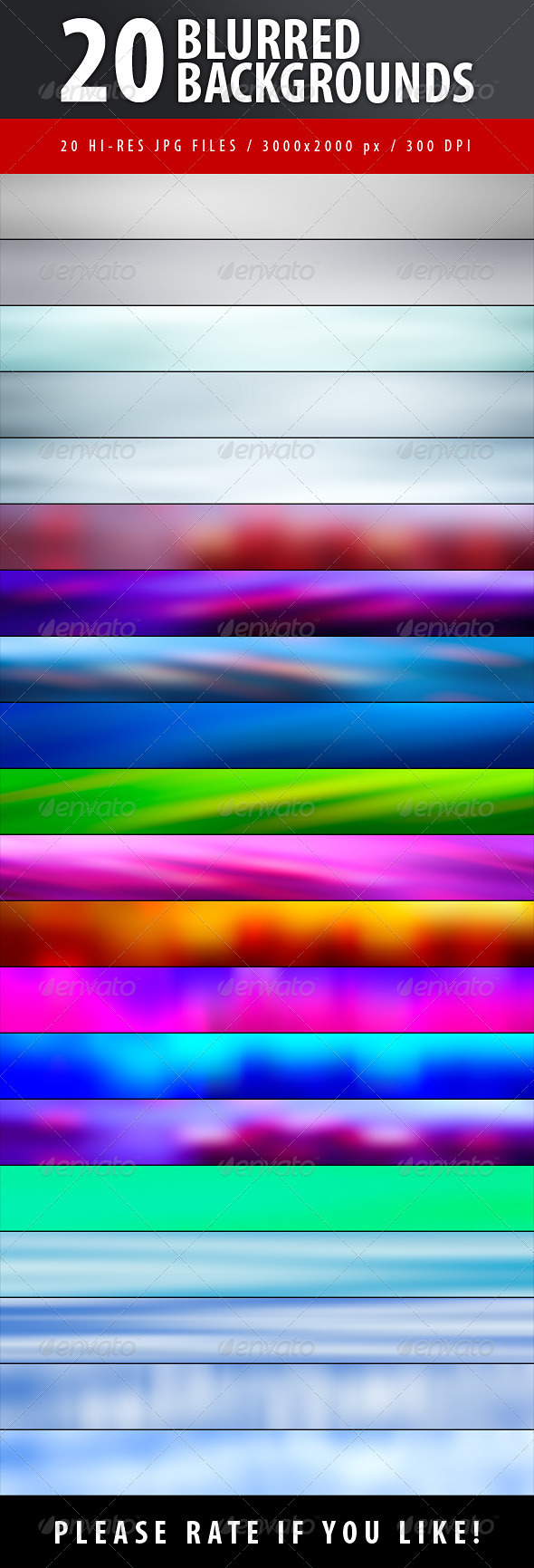 20 Blurred Backgrounds - Abstract Backgrounds