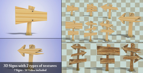 3D Wood Signs 