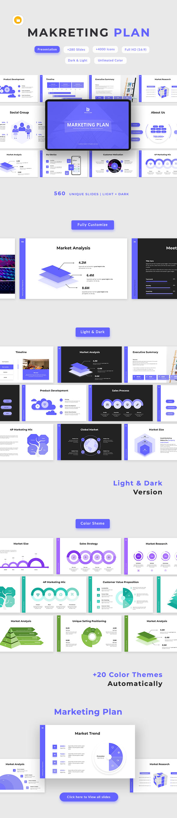Marketing Plan Google Slide Presentation Template