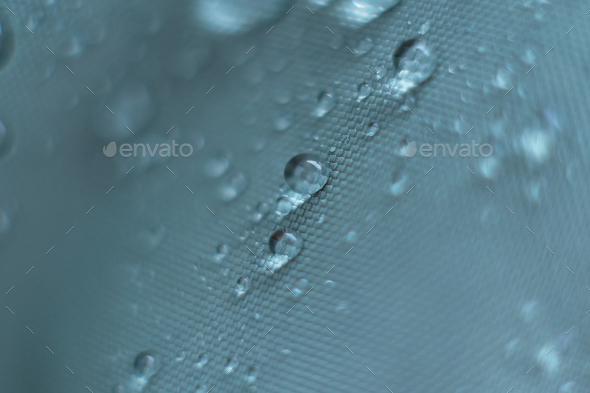 waterproof fabric with waterdrops. non woven fabric water texture ...