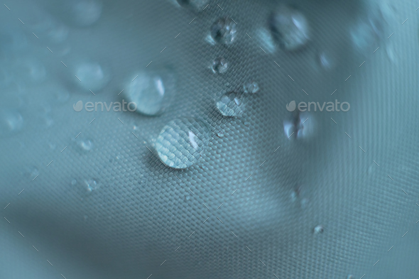 waterproof fabric with waterdrops. non woven fabric water texture ...