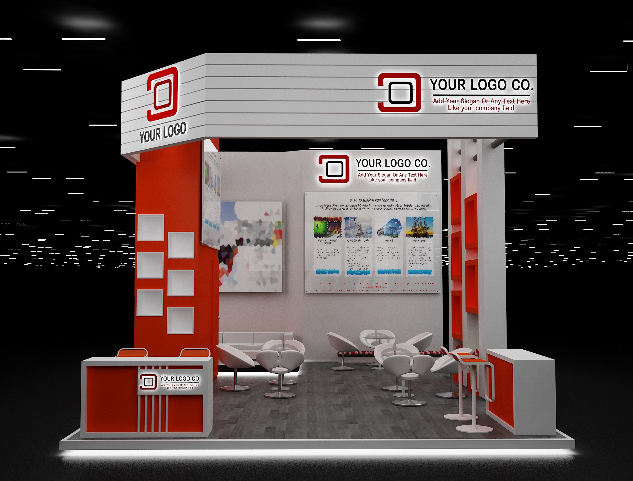 Booth Exhibition Stand a633 by yahiazakreaa | 3DOcean