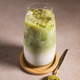 Cold milkshake with matcha tea. Summer party or bar menu concept. - PhotoDune Item for Sale