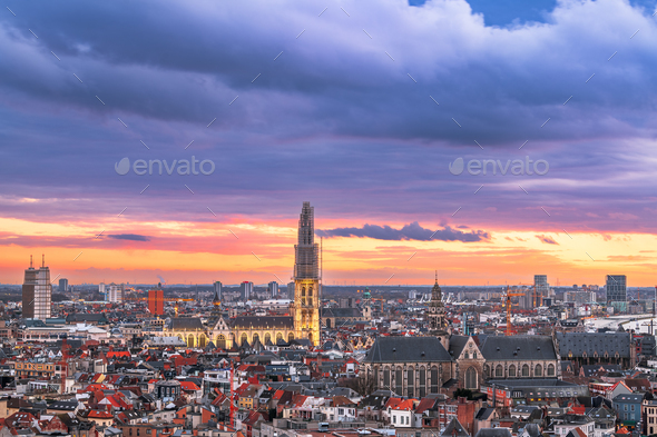 Antwerp, Belgium Cityscape - Stock Photo - Images