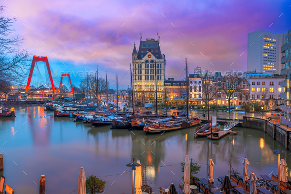 Rotterdam, Netherlands from Oude Haven Old Port - Stock Photo - Images