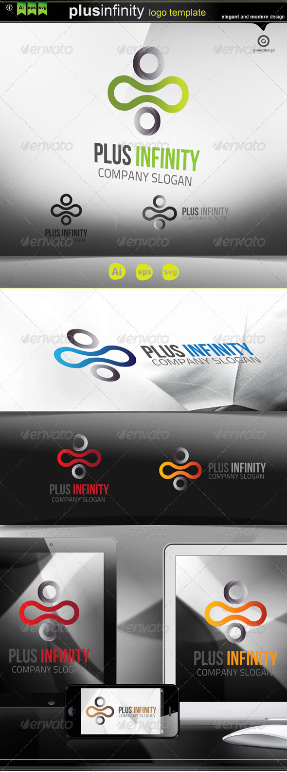 Plus Infinity Logo - Symbols Logo Templates