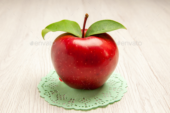 front view fresh red apple ripe and mellow fruit on white desk fruit red color tree fresh plant