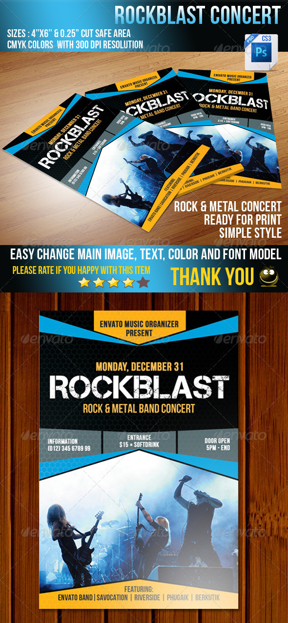 Rockblast Flyer - Concerts Events