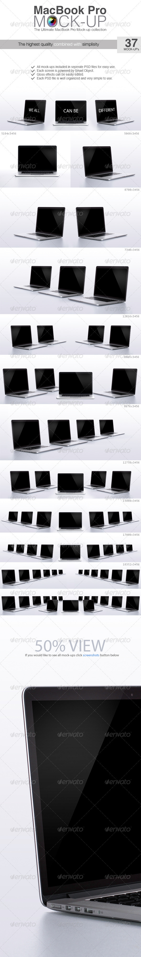 Macbook Pro Mock-up - Laptop Displays