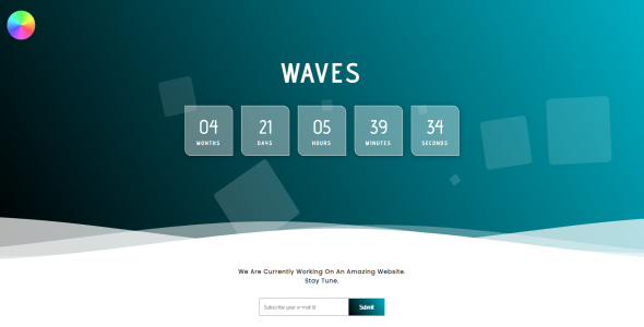 Gradient background Color HTML Coming Soon Single Page Template.