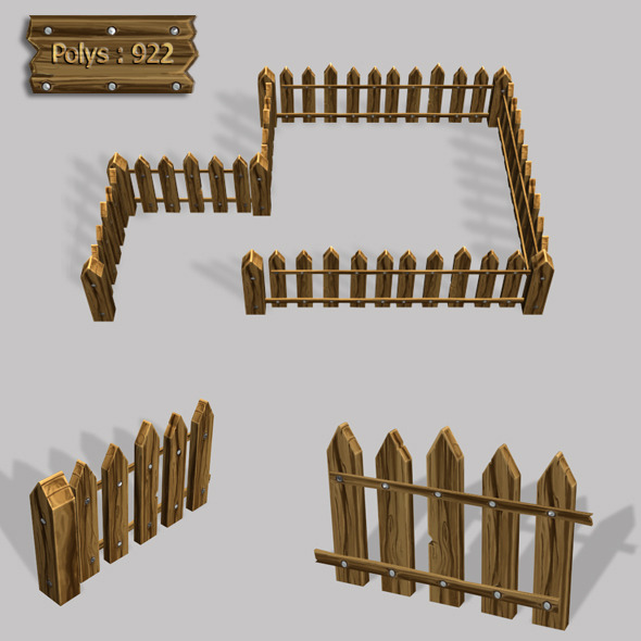 wooden fence - 3Docean 3716283