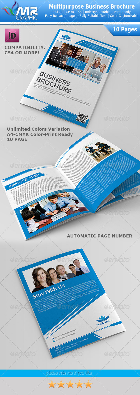 10 Page Multipurpose Business Brochure - Corporate Brochures