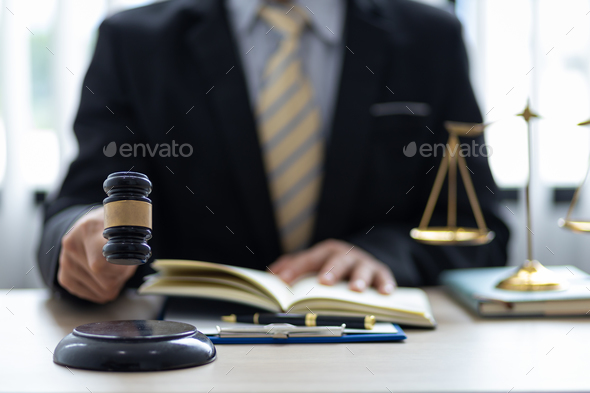 Legal Attorney Concept and Judgment Justice. Legal advisors work in a lawyer\'s office.