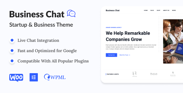 Business Chat – Live Chat Theme For Businesses