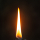 front view of burning candle on black background evil death funeral war  Stock Photo by AydinovKamran