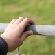 Hand on metal farm fence - PhotoDune Item for Sale