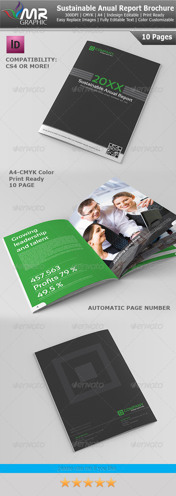 Sustainable Anual Report Template - Corporate Brochures