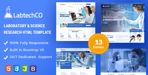 LabtechCO | Laboratory & Science Research HTML Template