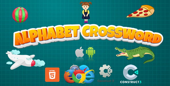 Alphabet Crossword - Educational Game - HTML5/Construct 2/3