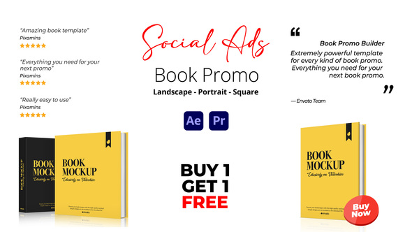 Book Promo Social Ads Product Promo template preview
