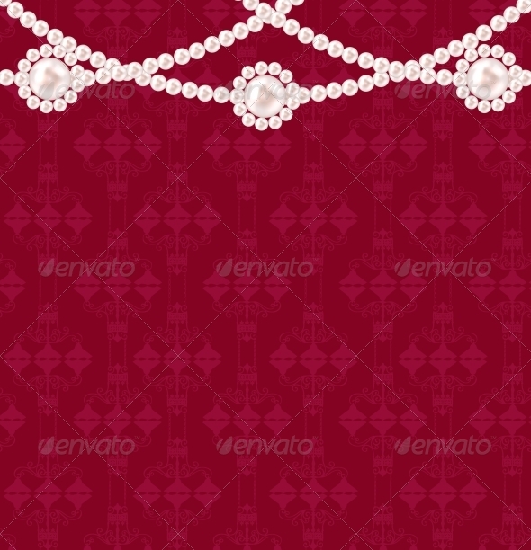 Beauty Pearl Background Vector Illustration - Backgrounds Decorative