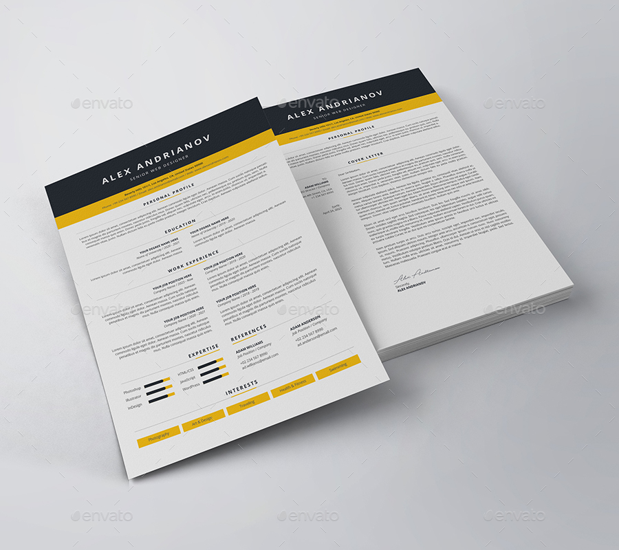 Resume/CV Template, Print Templates | GraphicRiver