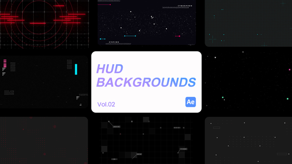 HUD Backgrounds 02 for After Effects Elements template preview