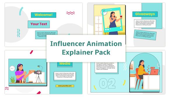 Influencer Explainer Animation Scene Pack