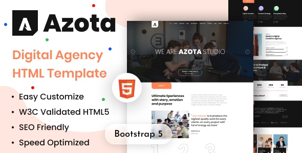 Digital Agency HTML Template - Azota