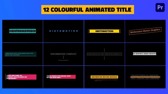 Colorful Animated Title Premiere Pro Template