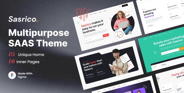Sasrico - SaaS Website Figma Template