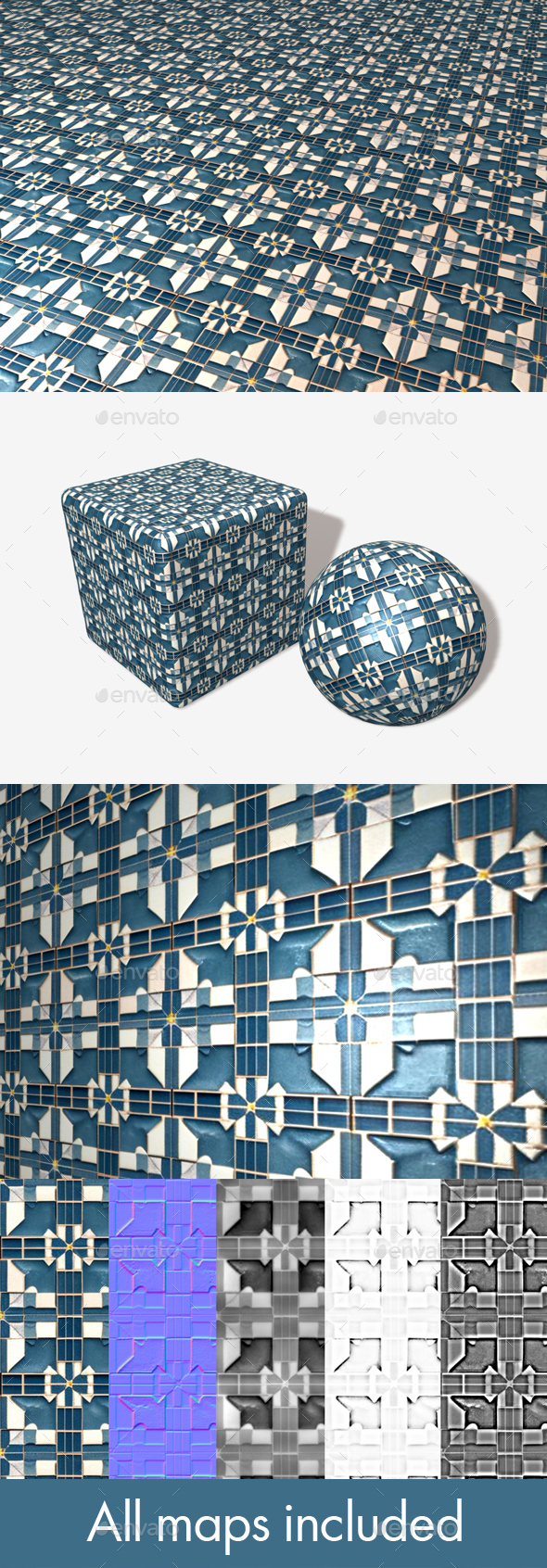 Decorative Art Deco Tiles Seamless Texture