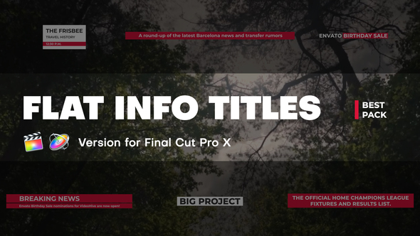 Flat Info Titles | Final Cut Pro