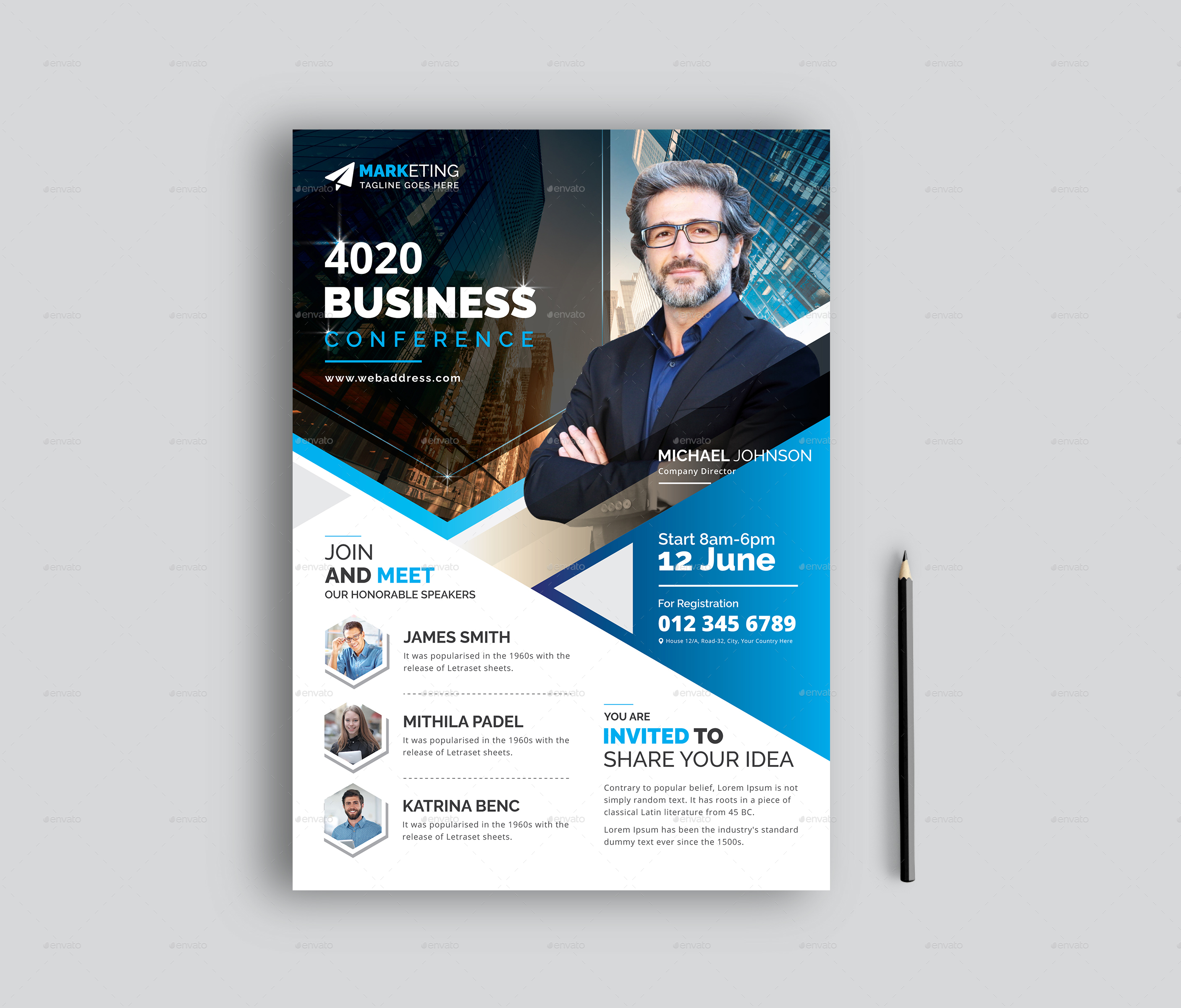 Conference Flyer, Print Templates | GraphicRiver