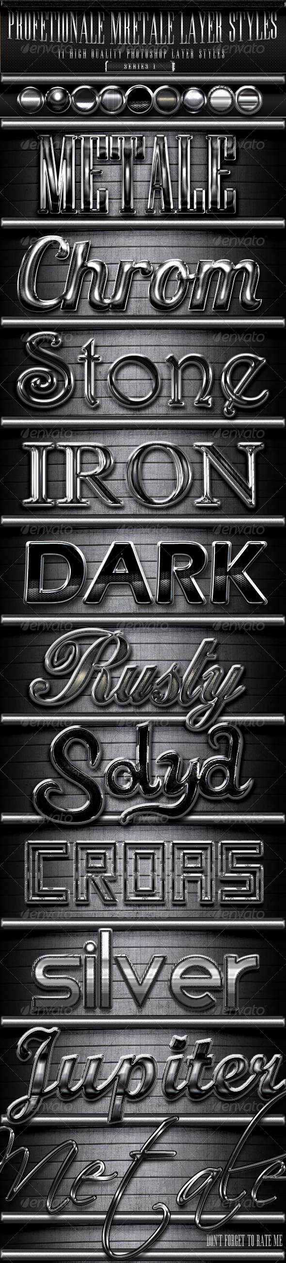 Professional Metal Layer Styles - Text Effects Styles
