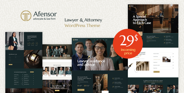 Afensor - Law Firm and Attorney WordPress Theme