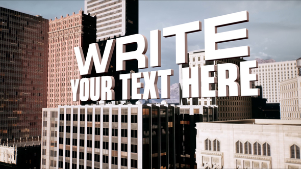 City 3D Titles Titles template preview