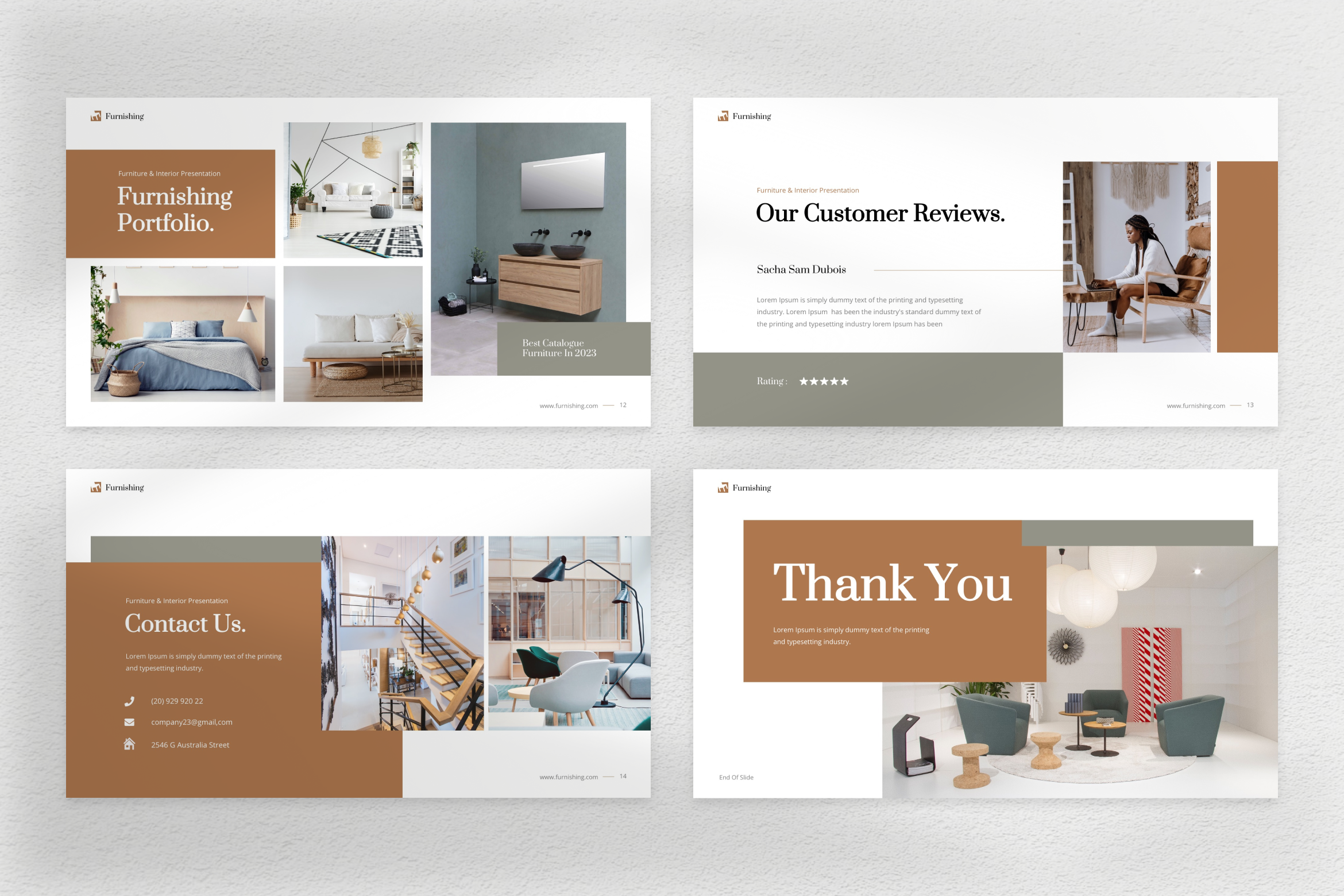 Furnishing - Furniture & Interior Googleslide Template, Presentation ...