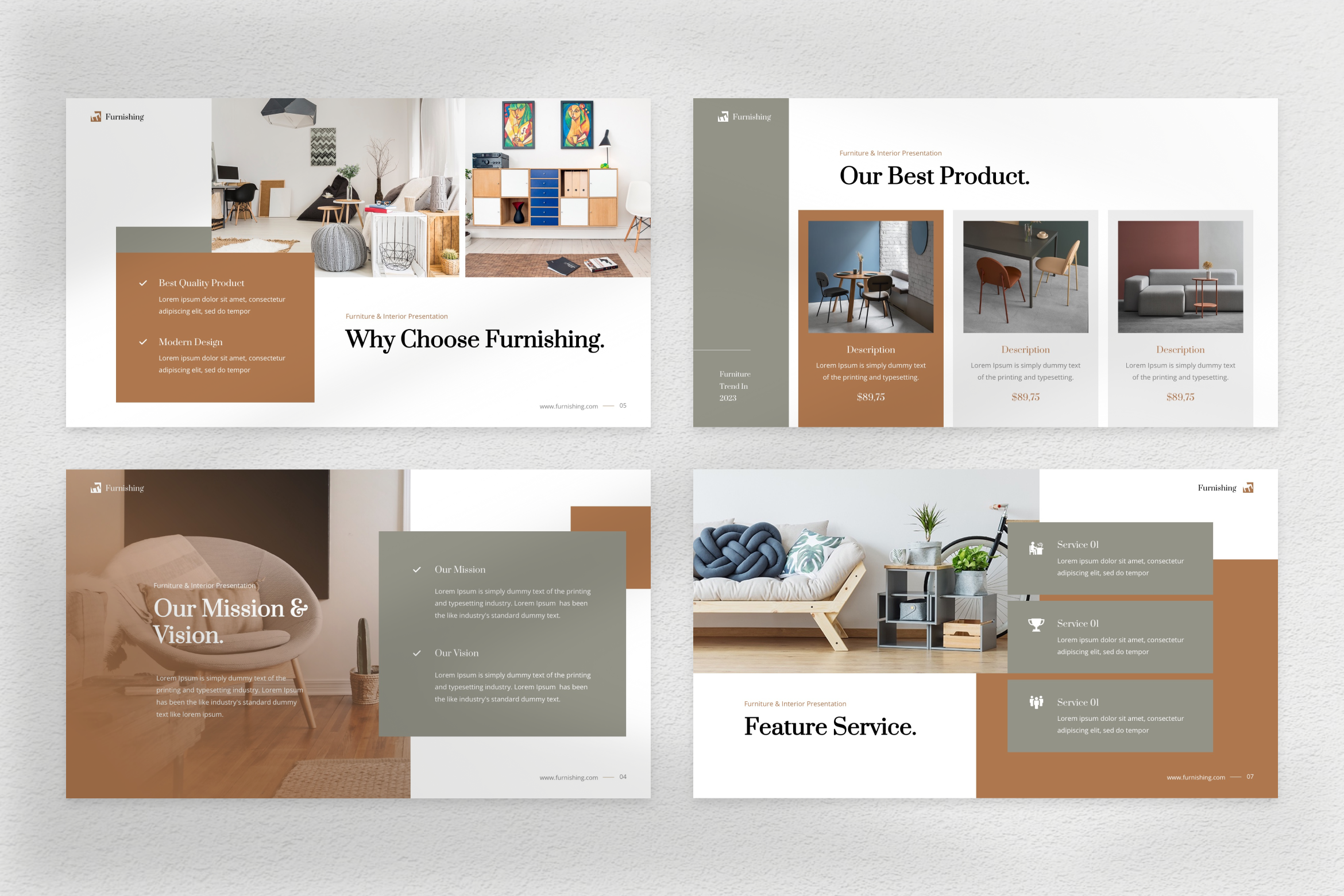 Furnishing - Furniture & Interior Keynote Template, Presentation Templates