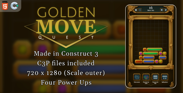 Golden Move Quest - HTML5 Casual game