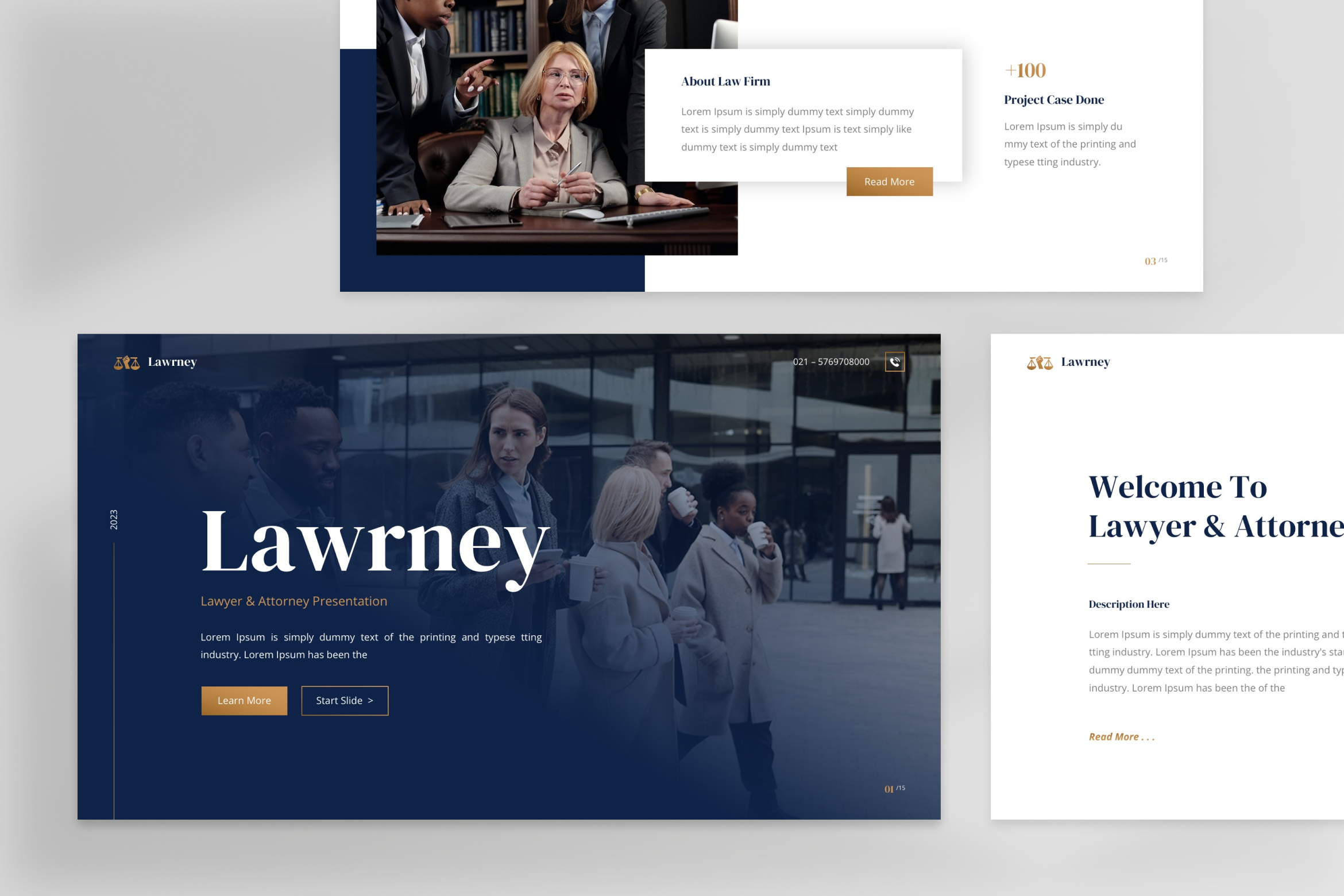 Lawrney - Lawyer & Law Firm Powerpoint Template, Presentation Templates