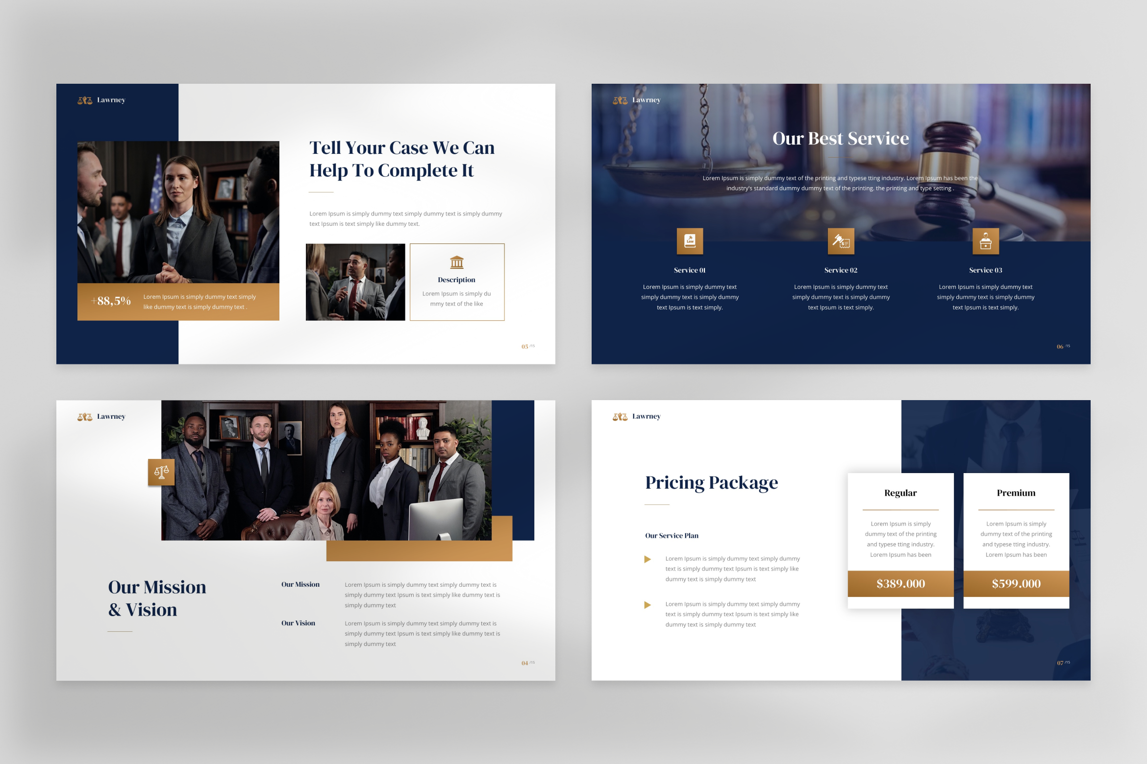 Lawrney - Lawyer & Law Firm Powerpoint Template, Presentation Templates