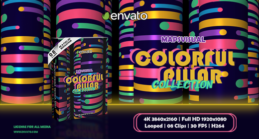 Colorful Pillar Collection VJ Loop