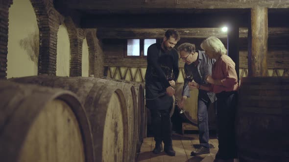 Senior couple at a wine tasting