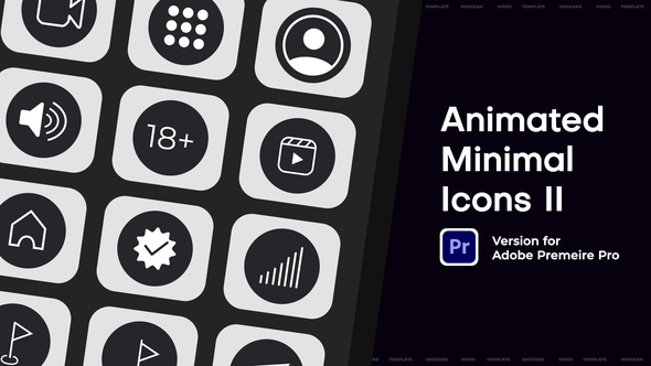Animated Minimal Icons II | MOGRT