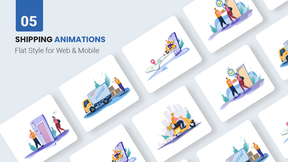 Shipping Packing Animations - Flat Concept